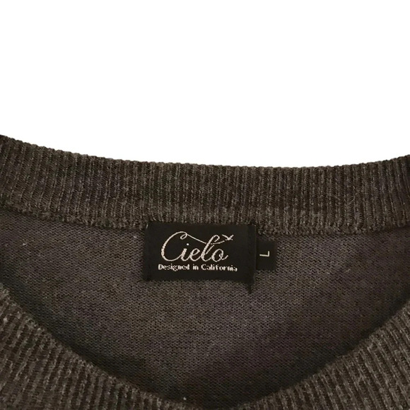 Grey Cardigan Sweater by Cielo Designed in California - Picture 2 of 5